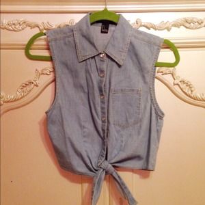 ❌Traded❌Forever 21 Crop Knot Top