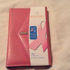 Rolodex brand-new. Breast-cancer awareness