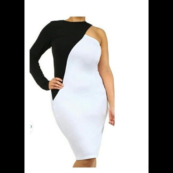 Curvaceous One Sleeve Dress - Picture 1 of 1