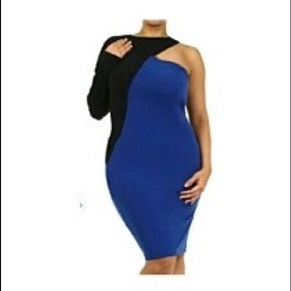 Curvaceous One Sleeve Dress - Picture 1 of 1