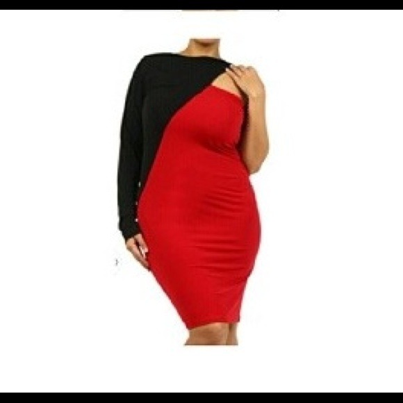 Curvaceous One Sleeve Dress - Picture 1 of 1