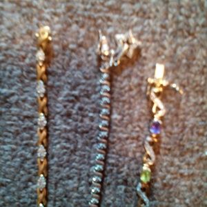 3 tennis bracelets