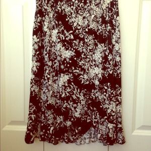 Ruffle-trim stretch skirt