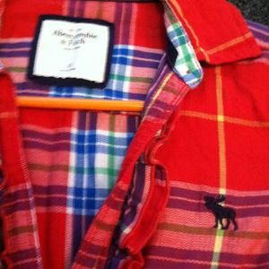 Red flannel with ruffled top