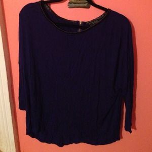 Zara purple top with back zipper