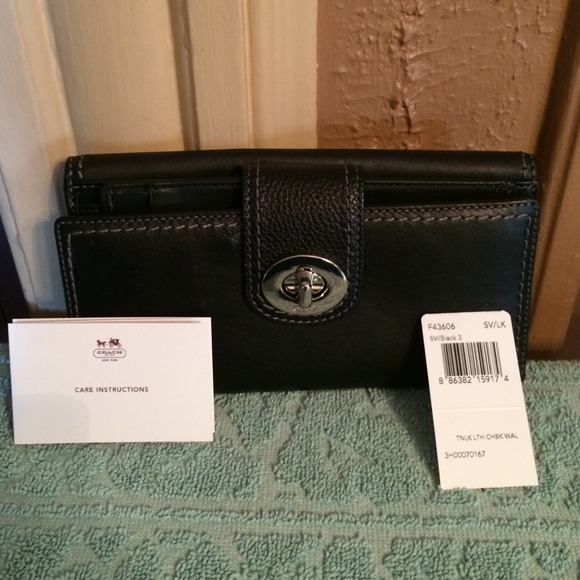 Coach black leather wallet