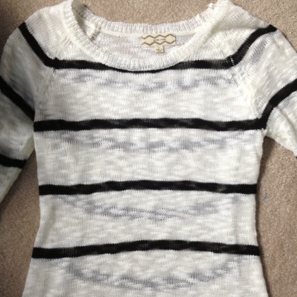 Black and white striped sweater