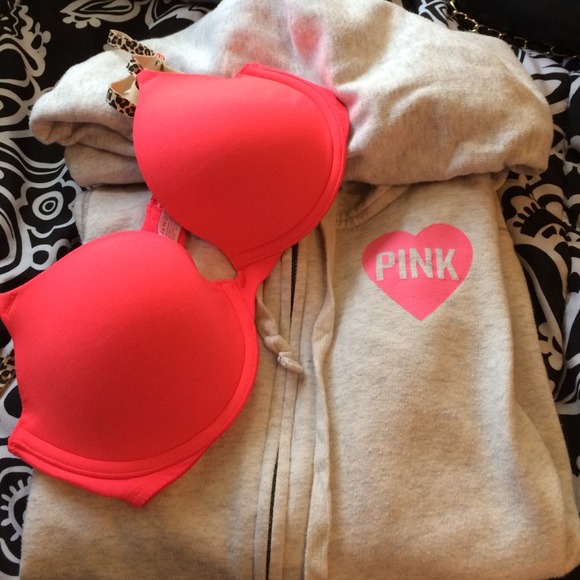 Victoria's Secret Pink Hoodie and bra bundle!