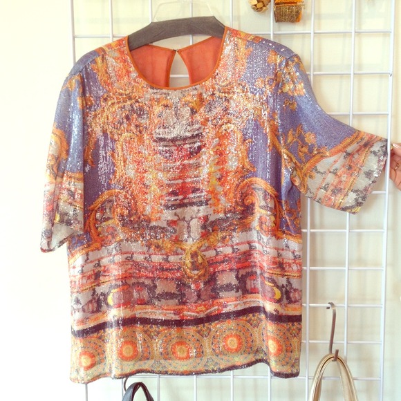 Clover Canyon fully sequin top