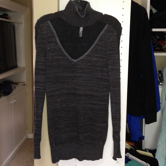 Gray and black sweater/dress