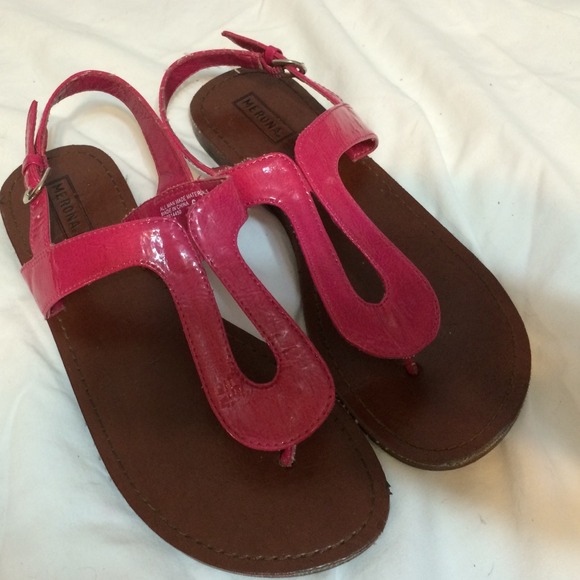Hot pink sandals