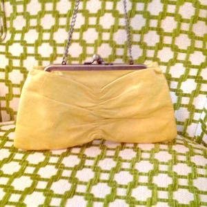 Chartreuse Hobo International Clutch with Strap