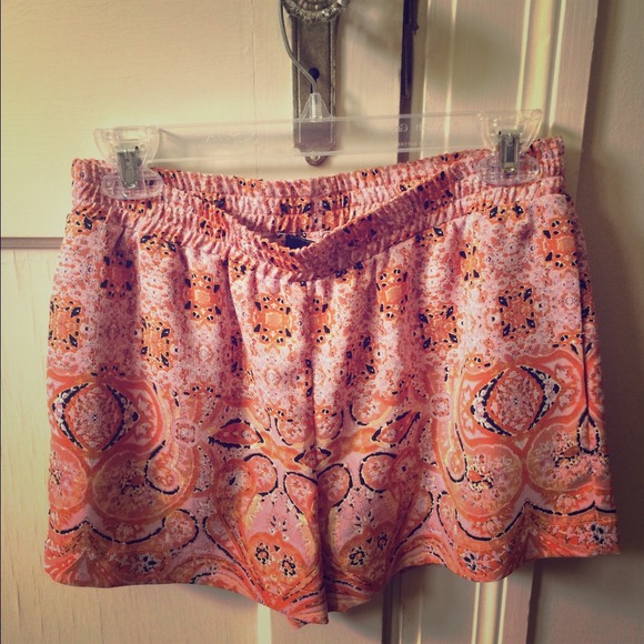 BCBG orange and pink shorts