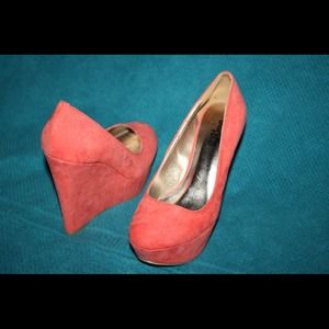 5inch Coral Wedged Heels