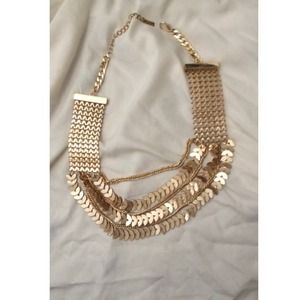 Gold bebe statement necklace