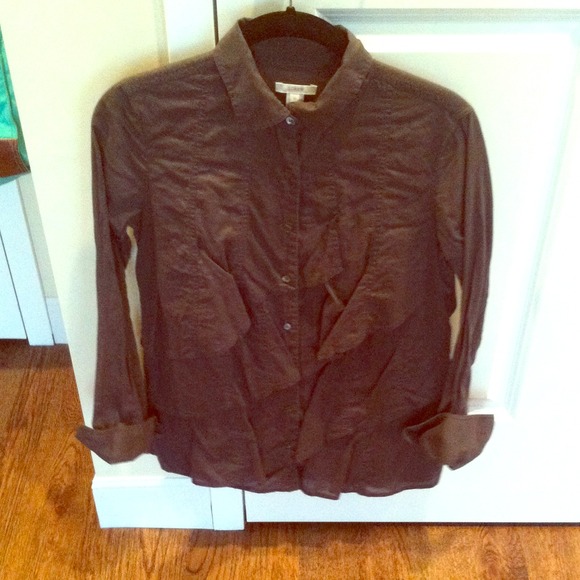 J. Crew - Ruffle Button Down