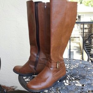 Brown all weather boots