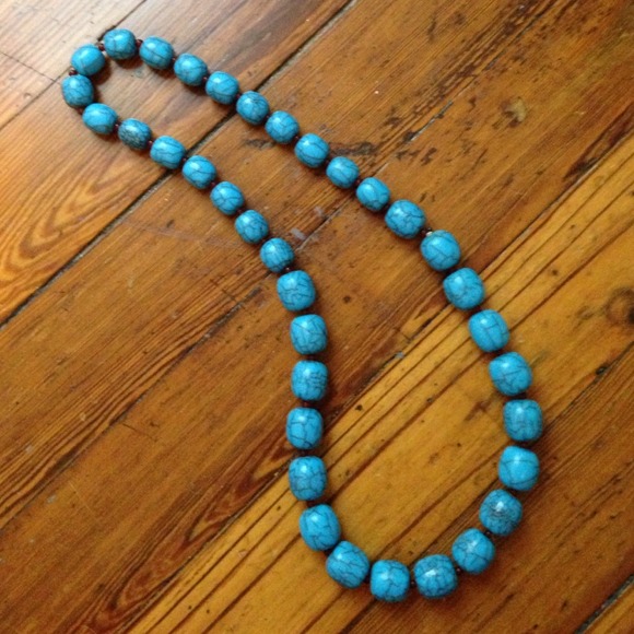 Faux turquoise necklace
