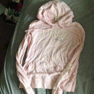 Pink Abercrombie and Fitch pullover hoodie