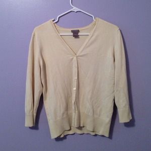 Cream Button-down Cardigan