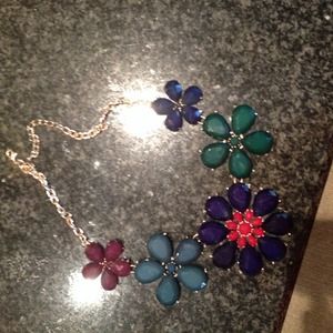 Large FLower crystal necklace