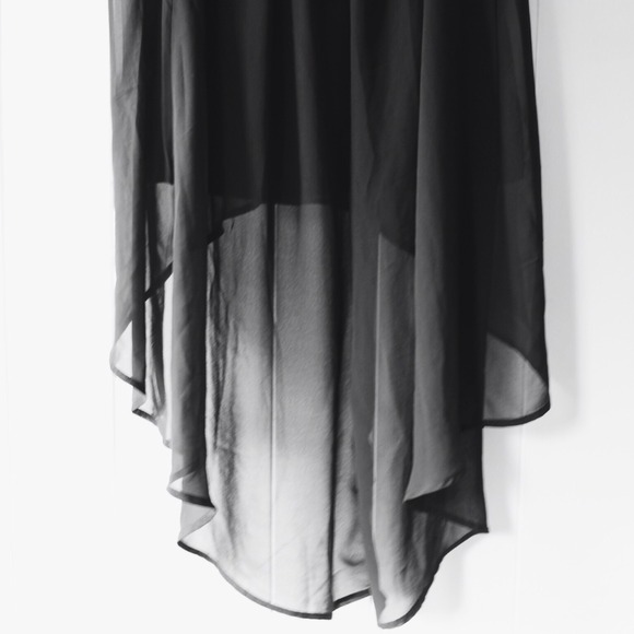 High-Low flowy black skirt