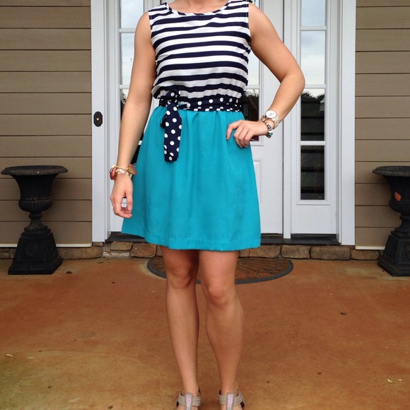 Dress with sash