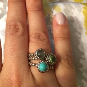 Pandora stacking rings - June, December