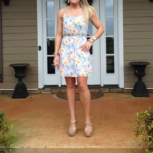 Soft blue floral dress