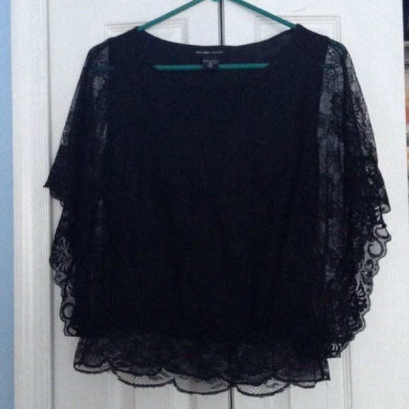 Black Lace Dress Shirt - Picture 1 of 3