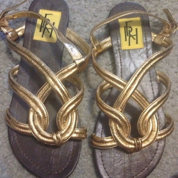 gold sandals