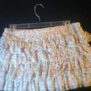 Ruffled lace floral skirt