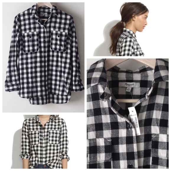✨NWT✨ Madewell Exboyfriend Shirt Buffalo Plaid