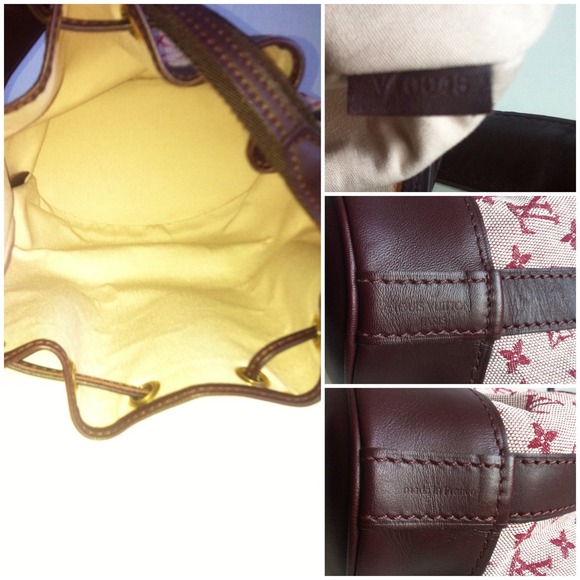 SOLD-Louis Vuitton Cherry Monogram Mini Lin Noelie - Picture 4 of 4