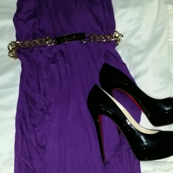 Tank dress, purple  NEW w tags... front pockets - Picture 3 of 3