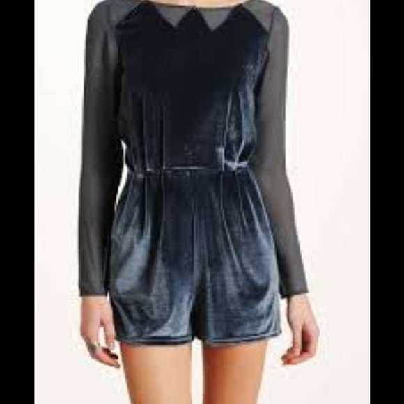BCBG velvet romper