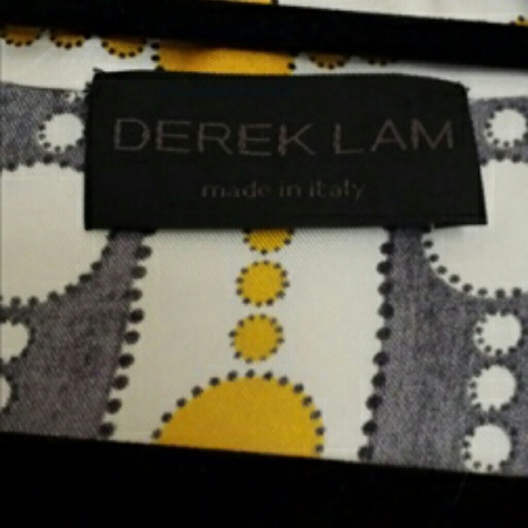 Derek Lam Black, White, & Yellow Silk Print dress - Picture 3 of 3