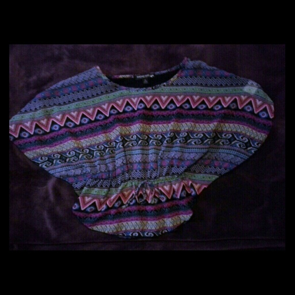 Cute multi colored sheer top