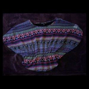 Cute multi colored sheer top