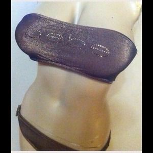 💫👙Nwot bebe sparkling bikini,bandeau, & a wrap!