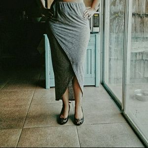 Grey maxi skirt