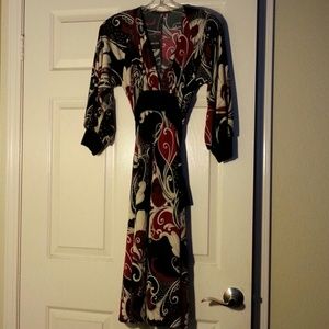 Kimono-like paisley dress