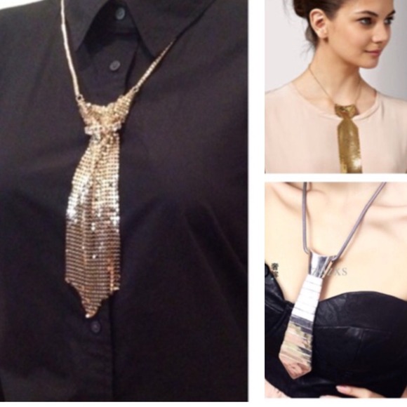 Jewelry - NEW Gold Tone Tie Necklace ♦️REDUCED