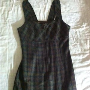 "Wrapper" Plaid Tweed Dress