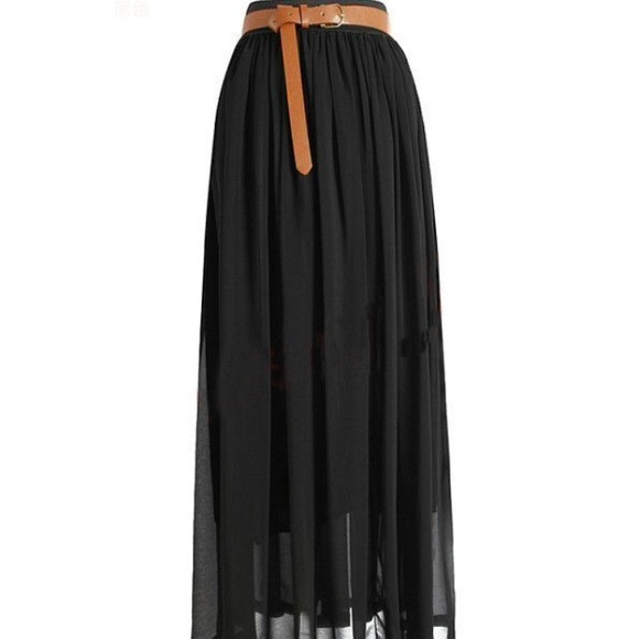 Double Layer Long Maxi Dress-- Black