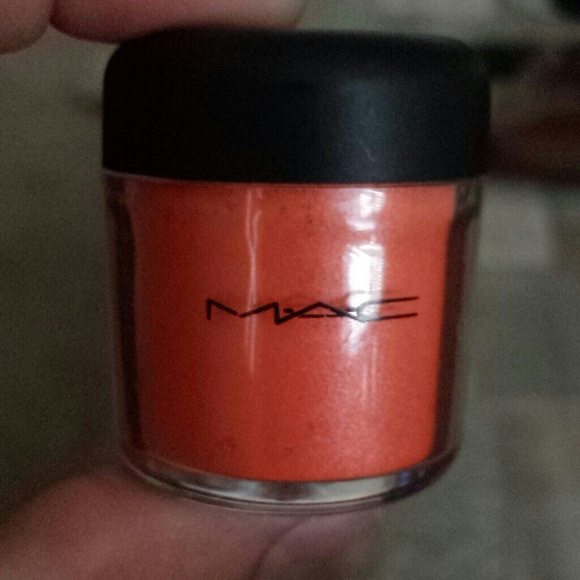 Orange powder eye shadow