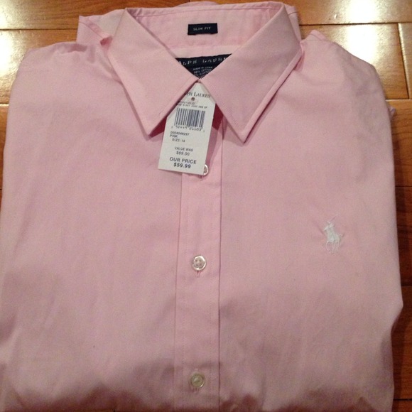 Pink Ralph Lauren Oxford shirt
