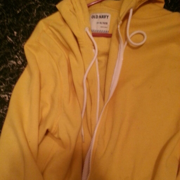 Yellow Hoodie White Lining