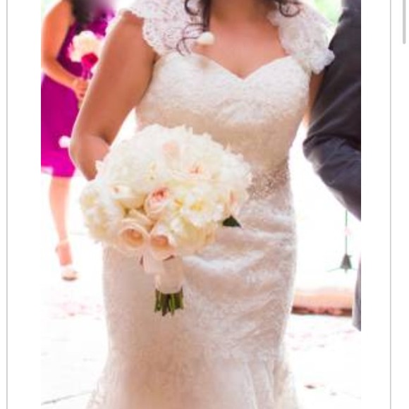 Saison Blanche Ivory Wedding dress & VEIL!