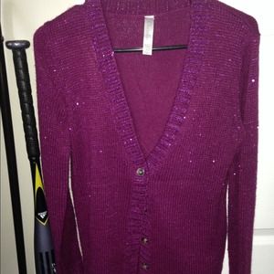 Purple sequin sweater